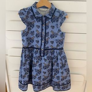 Janie and Jack navy blue, puff sleeve dress.